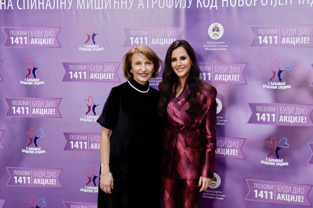 Tamara Vučić u Banjaluci na donatorskoj večeri za lečenje SMA: Važan skrining novorođenčadi na ovu opaku bolest!