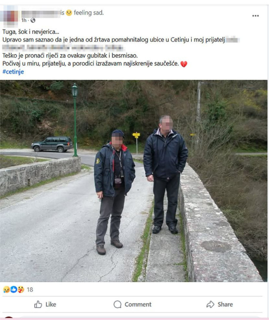 Slučajno saznao da mu je prijatelj ubijen u masakru na Cetinju: U pokolju stradao i direktor Vodovoda (FOTO)