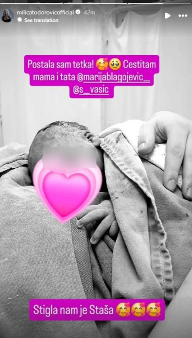 Slavlje u porodici Milice Todorović! Pevačica postala tetka: Odmah objavila sliku bebe! (FOTO)