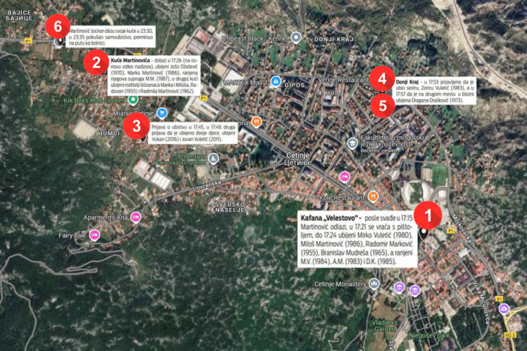 Nikada viđena slika pokolja na Cetinju! Ovo je ključ masovnog ubistva (MAPA/FOTO/VIDEO)