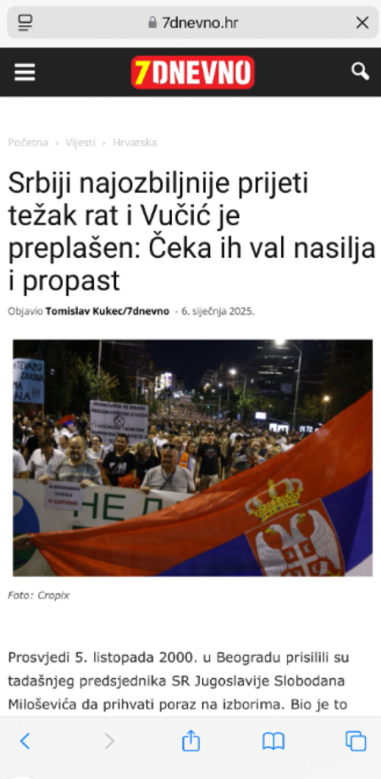 Ustaše likuju: Protesti u Srbiji će izazvati građanski rat i propast Srbije! (FOTO)