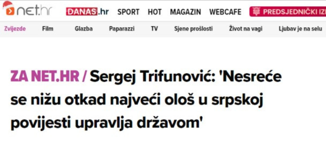 Opet se liže sa Hrvatima! Sergej Trifunović lešinari iz Zagreba: Vlast u Srbiji dala je pištolj u ruke Kosti K. i Urošu Blažiću!