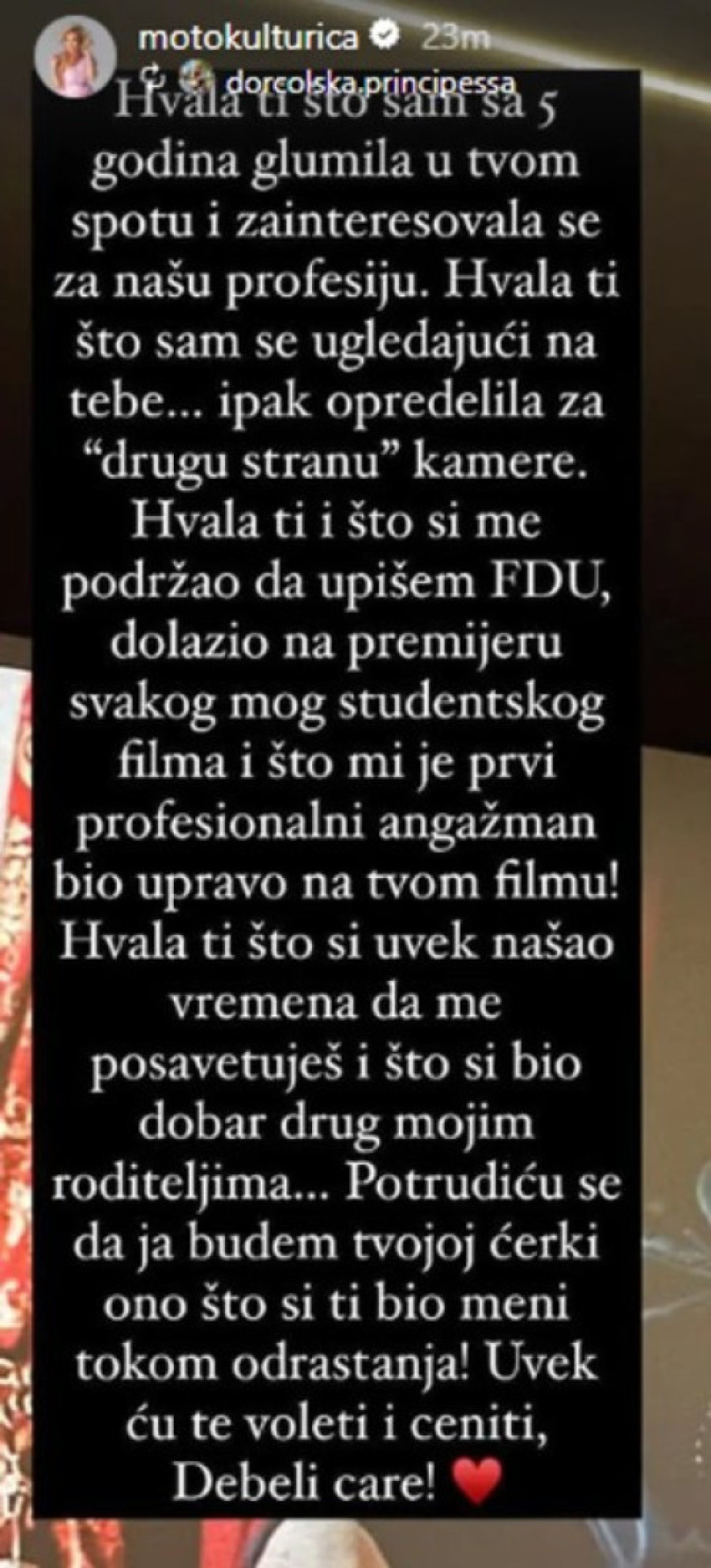 Bivša žena Milorada Milinkovića podelila emotivnu poruku: Potrudiću se da ja budem tvojoj ćerki ono što si ti bio meni tokom odrastanja