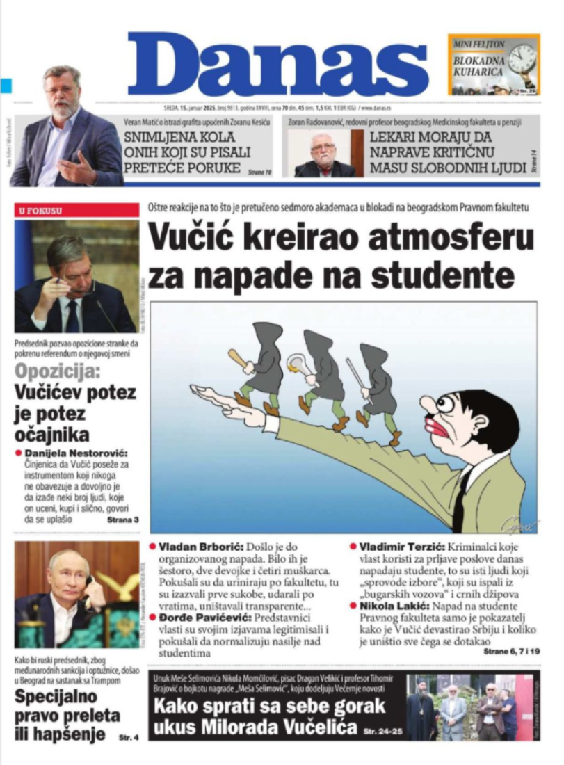 Oglasilo se i Ministarstvo zbog skandalozne naslovnice Danasa