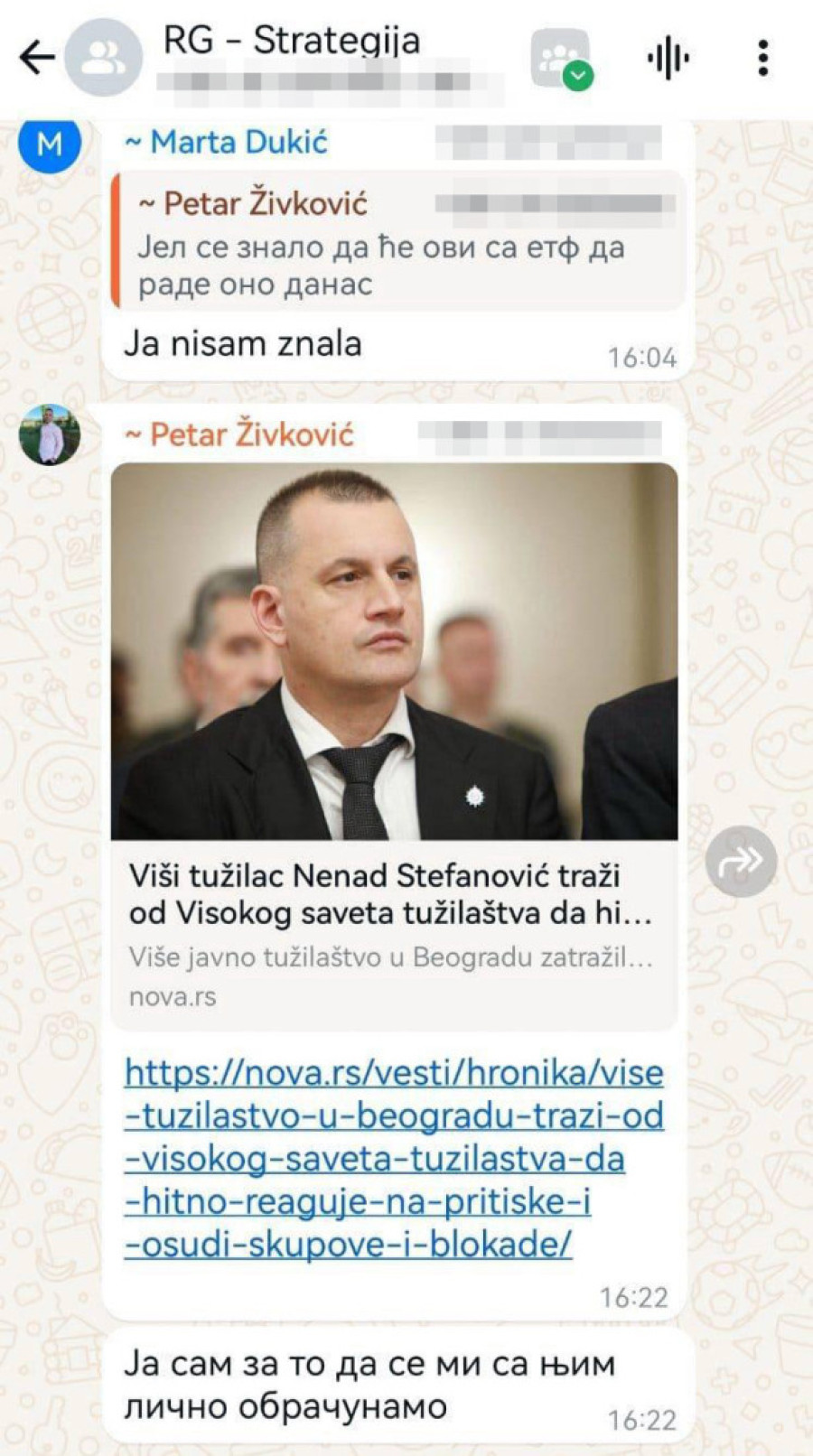 Sin generala Živkovića poziva studente da se lično obračunaju sa glavnim javnim tužiocem (FOTO)