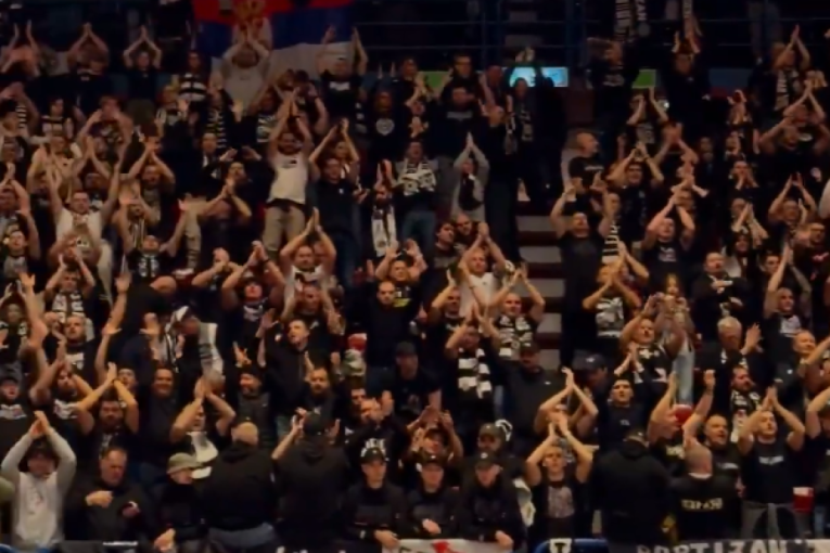 Partizan igra, a grobari "grme"! Pogledajte dominaciju crno-belih i u Milanu! (VIDEO)