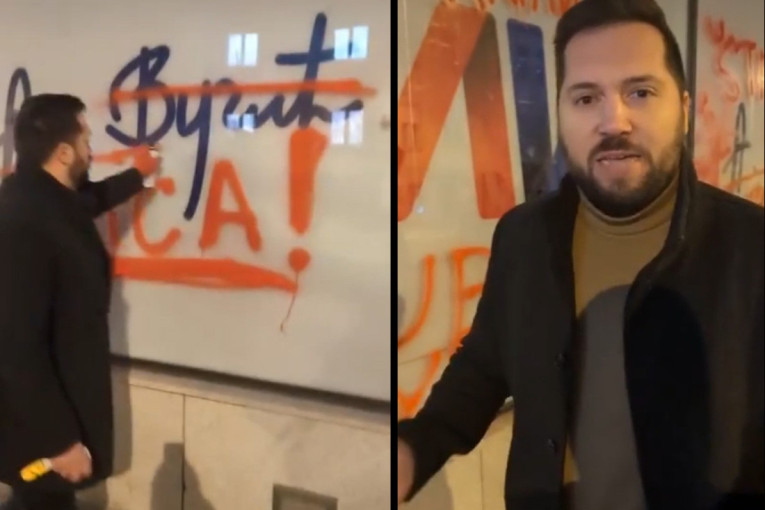 Privedeni Pogačar i Brković zbog napada na prostorije SNS! (VIDEO)