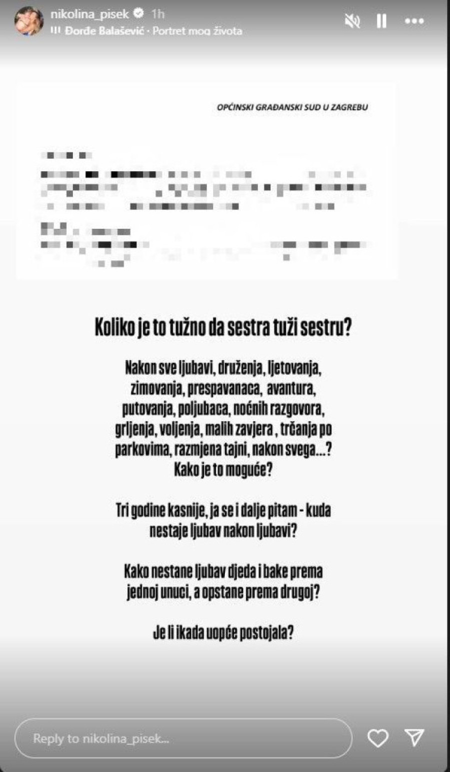 Nikolinu Pišek i njenu ćerku tužila Vidojeva ćerka iz prvog braka: Koliko je to tužno? Voditeljka šokirana!