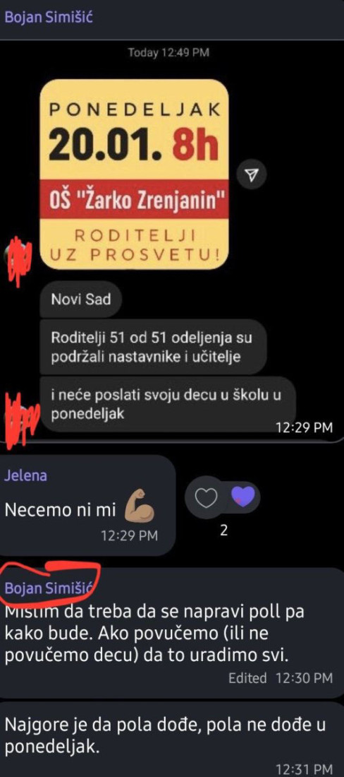 Bojan Simišić huška roditelje da ne šalju decu u školu: Nastavlja se zloupotreba maloletnika od strane opozicije (FOTO)