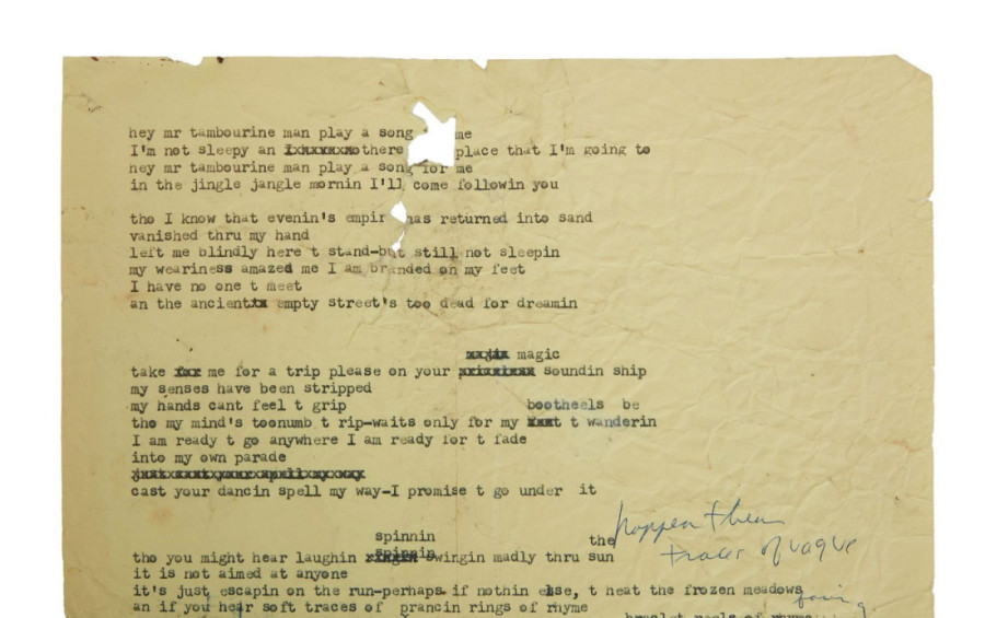 Iz kante za đubre do pola miliona dolara: Prodata dva lista papira sa tekstom čuvenog hita Boba Dilana (FOTO/VIDEO)