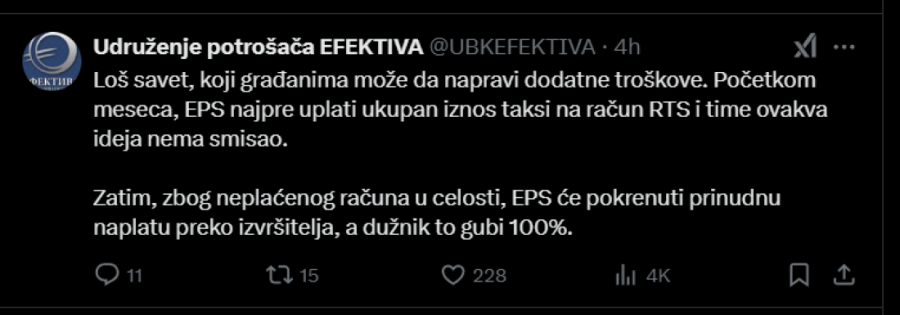 Nova manipulacija opozicije - Aleksić gura narod u dugove!  Efektiva upozorava: Ovakvi saveti vode u prinudnu naplatu (FOTO)