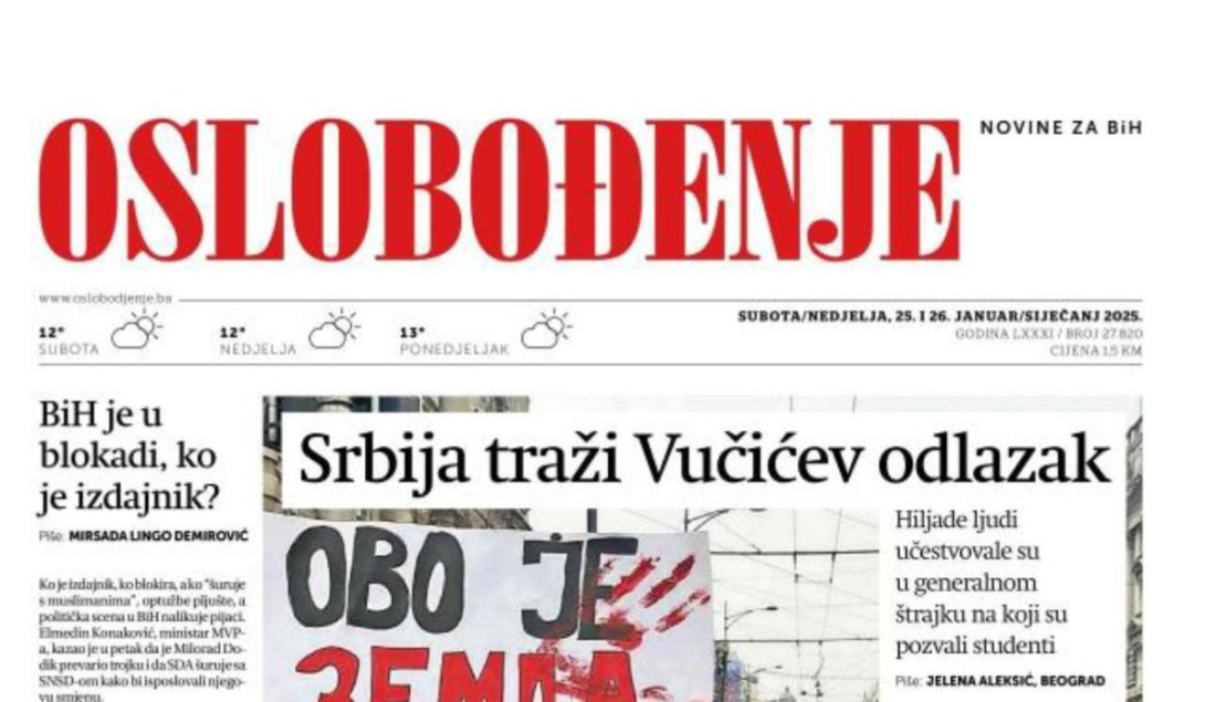 Iz Sarajeva šalju jasnu poruku - srušiti Vučića! (FOTO)