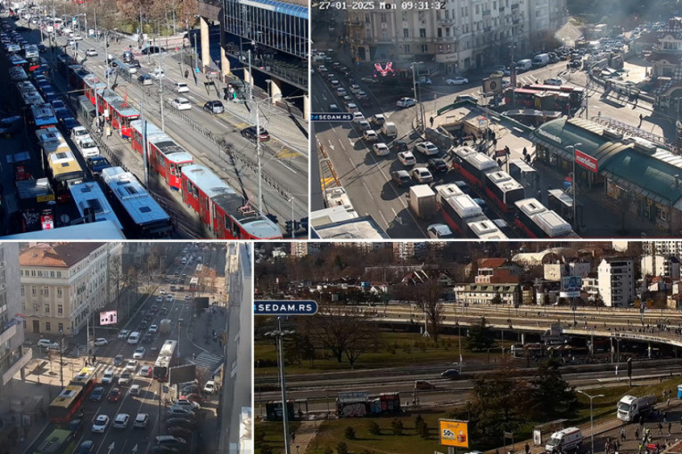 Kolaps u Beogradu! Sve stoji u Nemanjinoj i na Zelenom vencu - Autokomanda već blokirana! Uz naše kamere uživo izbegnite gužvu!