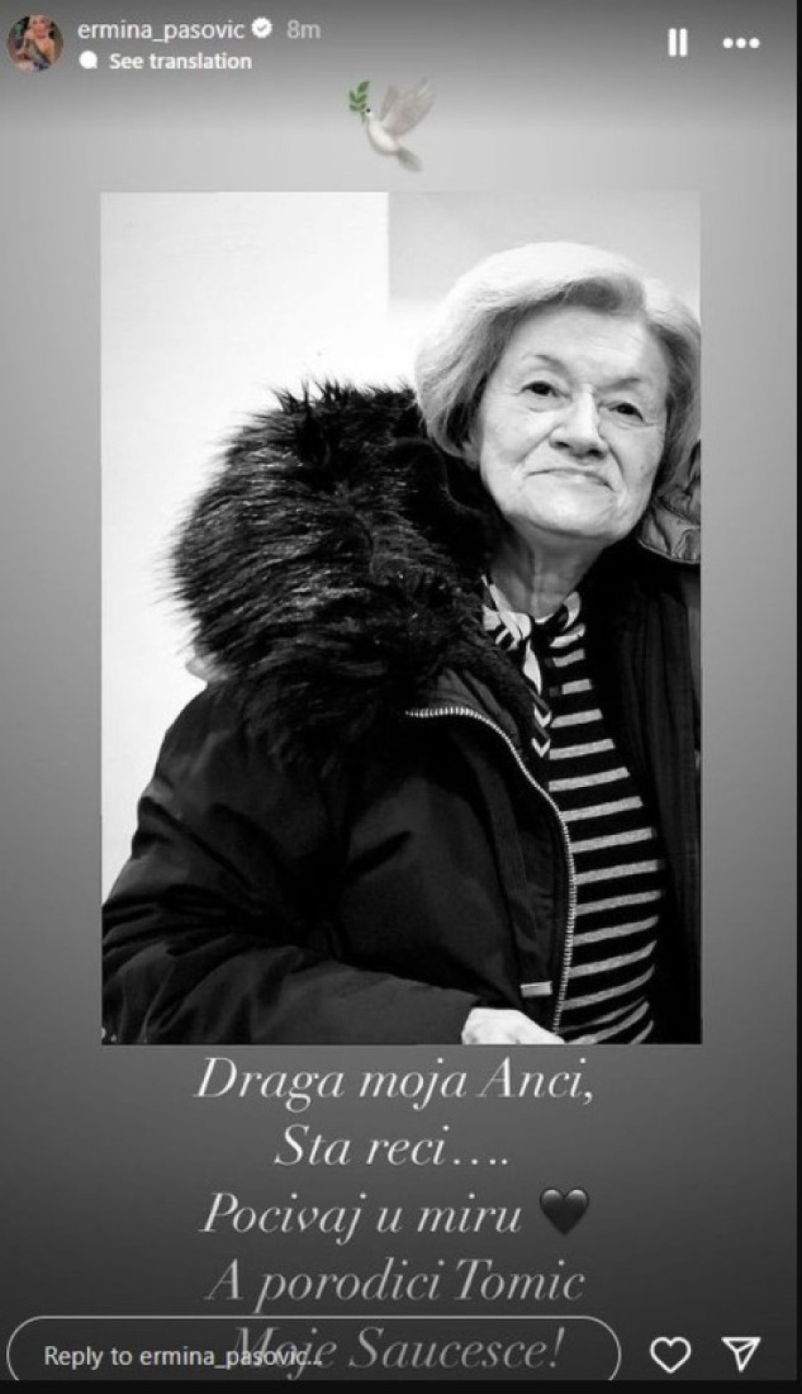 Bivša zadrugarka utučena zbog smrti Matorine majke: Uputila emotivnu poruku