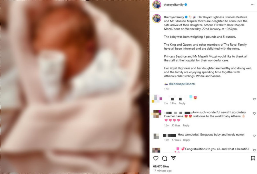 Porodila se princeza Beatris: Kraljevska porodica saopštila i ime bebe! (FOTO)