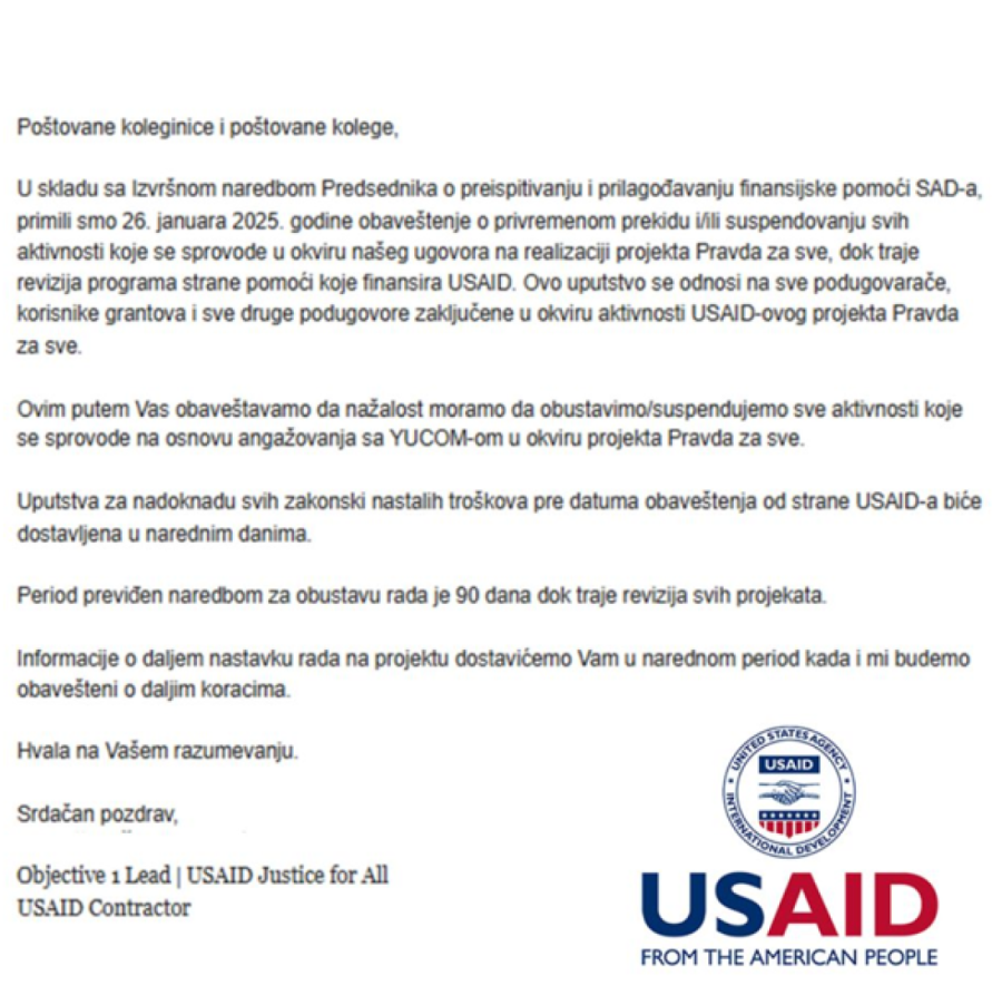 Tajkunski mediji i NVO plaču zbog odluke Amerike