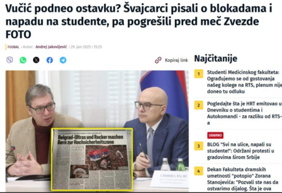 Što je babi milo, to joj se i snilo! Nova jedva dočekala da objavi pogrešan naslov švajcarskog tabloida da je "Vučić podneo ostavku"