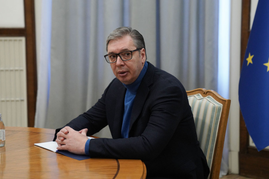 Važan sastanak: Predsednik Vučić sastao se sa šefom delegacije EU Emanuelom Žiofreom