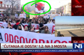 Ponovo uništavaju državne simbole! "Studenti" mašu uništenom krvavom zastavom! (FOTO)