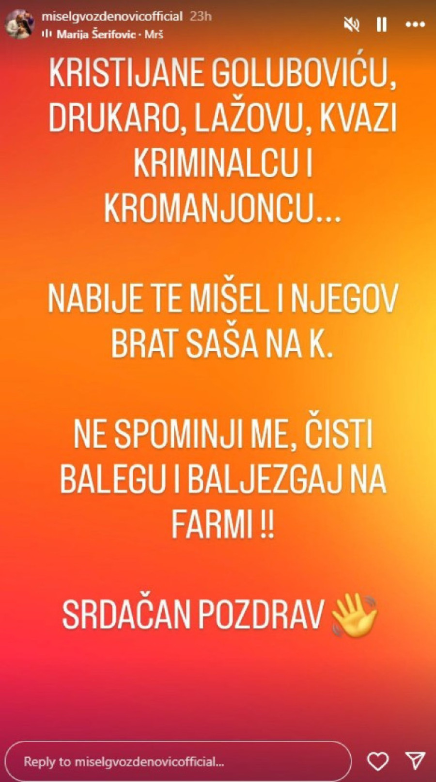 "Drukaro, lažovu i kvazikriminalcu!" Poznati pevač pobesneo zbog Kristijana Golubovića, pljušte uvrede!