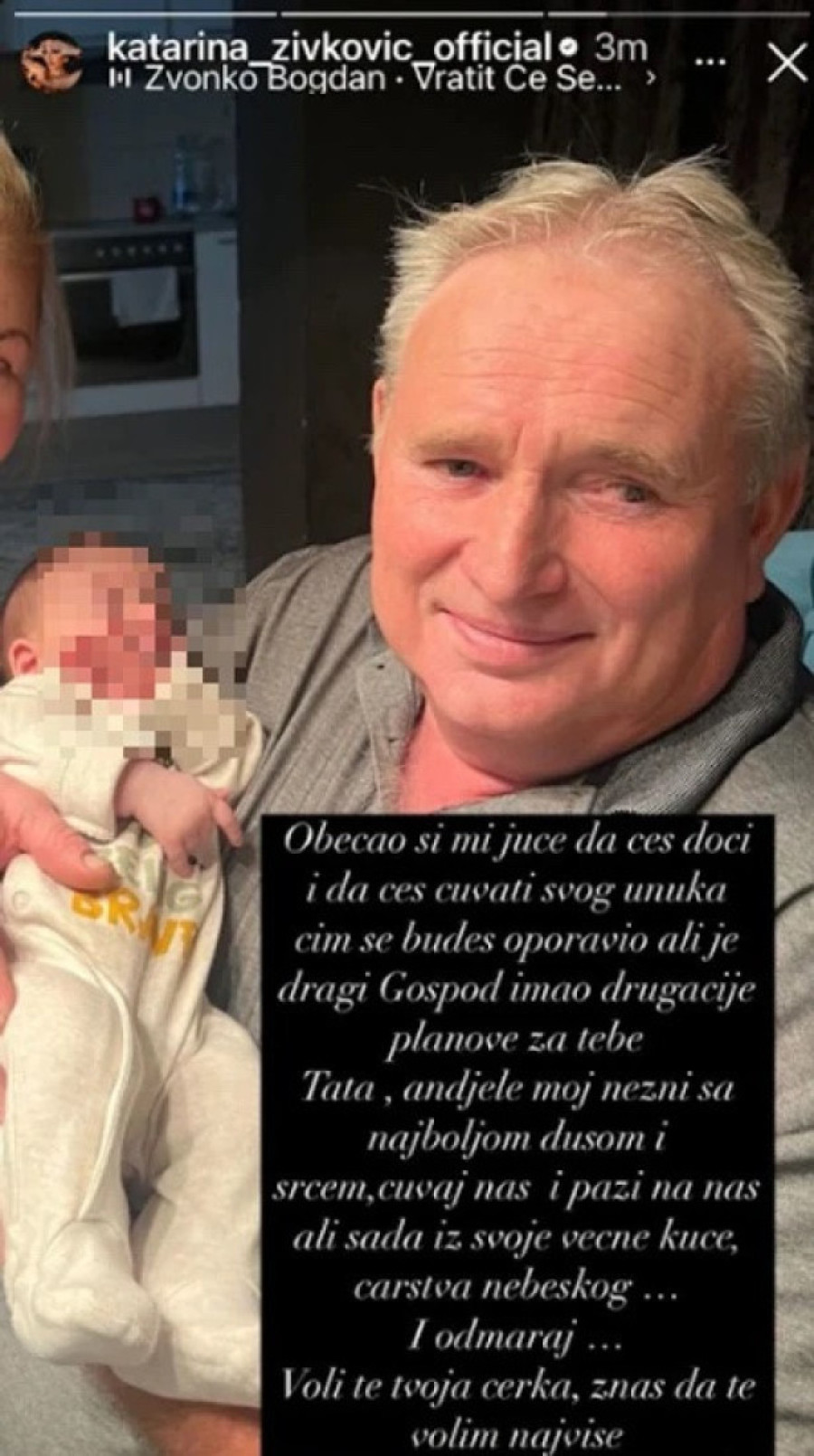 Kaća Živković je nedavno izgubila oca, a zbog njenih reči suze će vam poteći: Mogao je još malo da sačeka, zbog unuka (VIDEO)