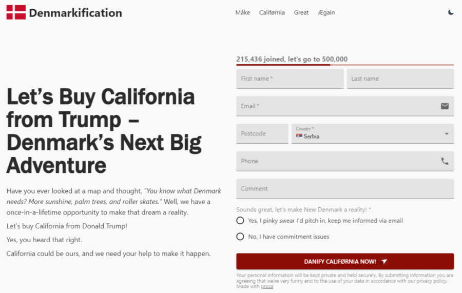 Peticija da Danska kupi Kaliforniju ponovo vruća tema: Trampove pretnje za preuzimanje Grenlanda pokrenule lavinu