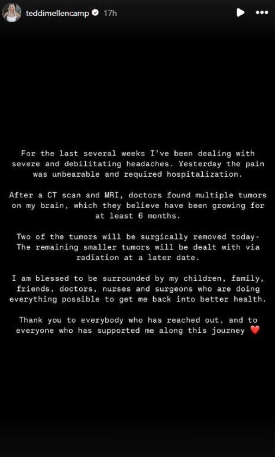 Instagram screenshot / teddimellencamp