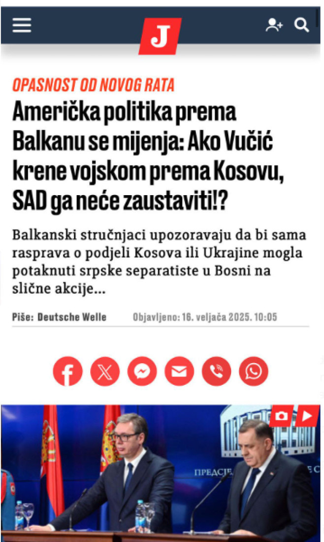 Šiptarski lobista Danijel Server, Dojče Vele i ustaški mediji čine sve da zapale Balkan