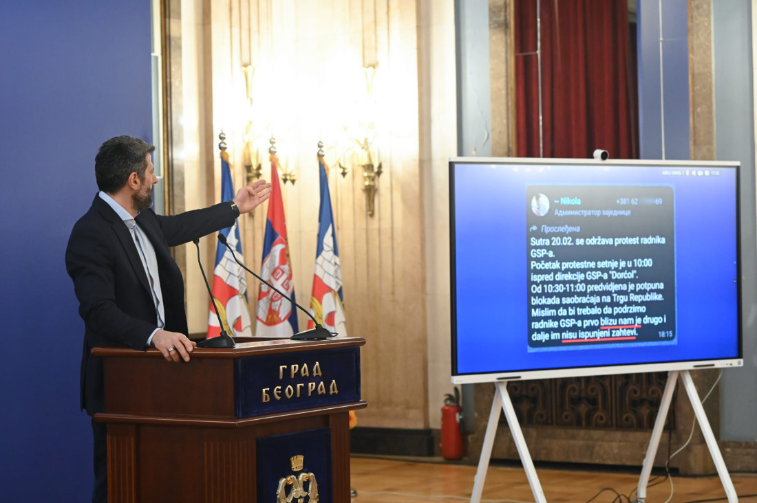 Gradonačelnik Šapić: U blokadama, sili i anarhiji zarad ostvarivanja političkih interesa ova gradska uprava neće da učestvuje