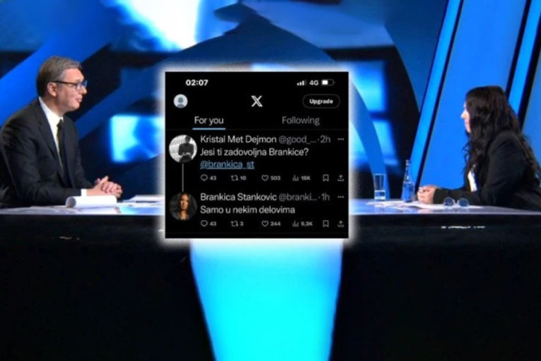 Brankica nije dorasla razgovoru koji je vodila? Prvo oglašavanje novinarke nakon intervjua sa Vučićem (FOTO)