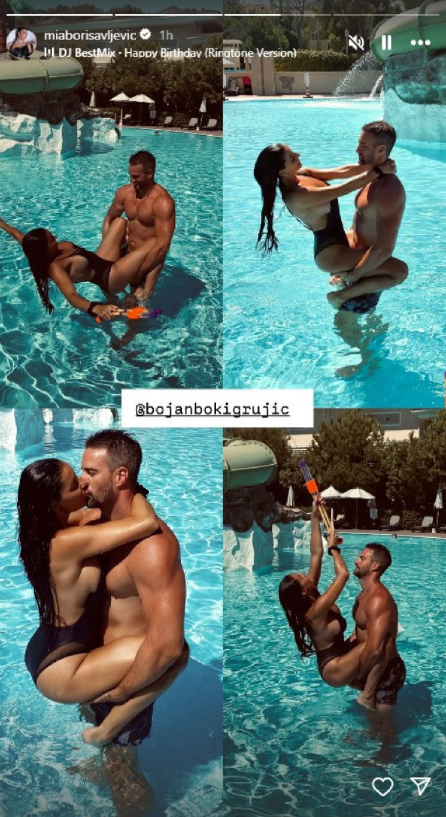 Strasno se ljube i grle u eksplicitnim pozama: Mia Borisavljević ovako čestitala mužu rođendan