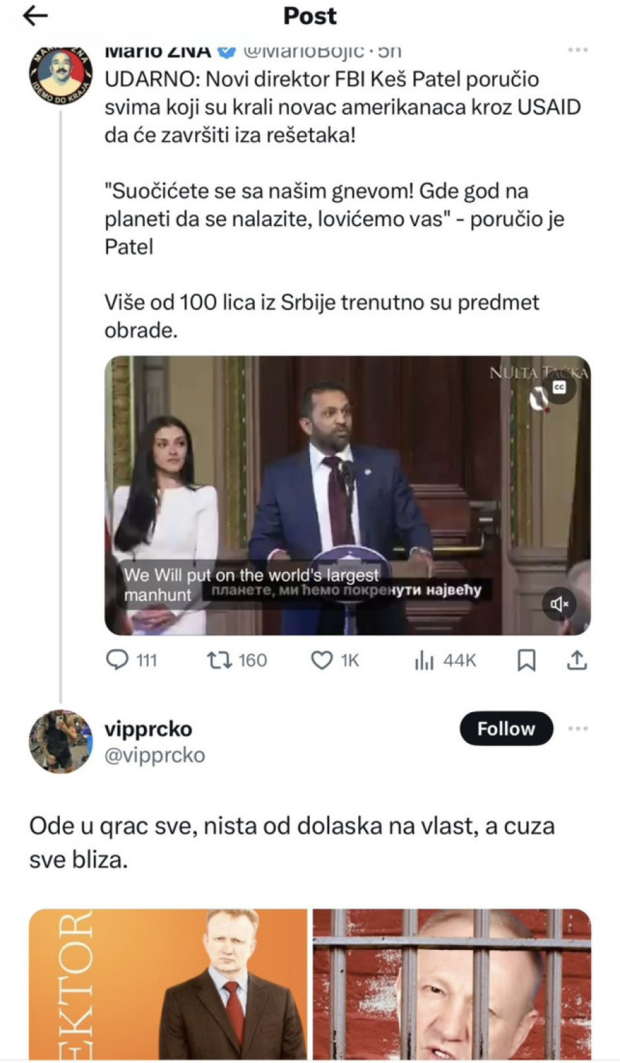 "Suočićete se sa našim gnevom": Novi direktor FBI upozorio sve koji su uzimali novac od USAID-a, u Srbiji se NVO aktivisti tresu od straha!