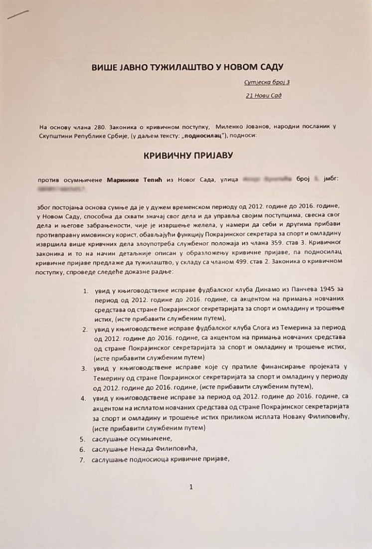 Jovanov: Za celovitu borbu protiv korupcije Đilas i Tepić da odgovore na neka pitanja! (VIDEO)