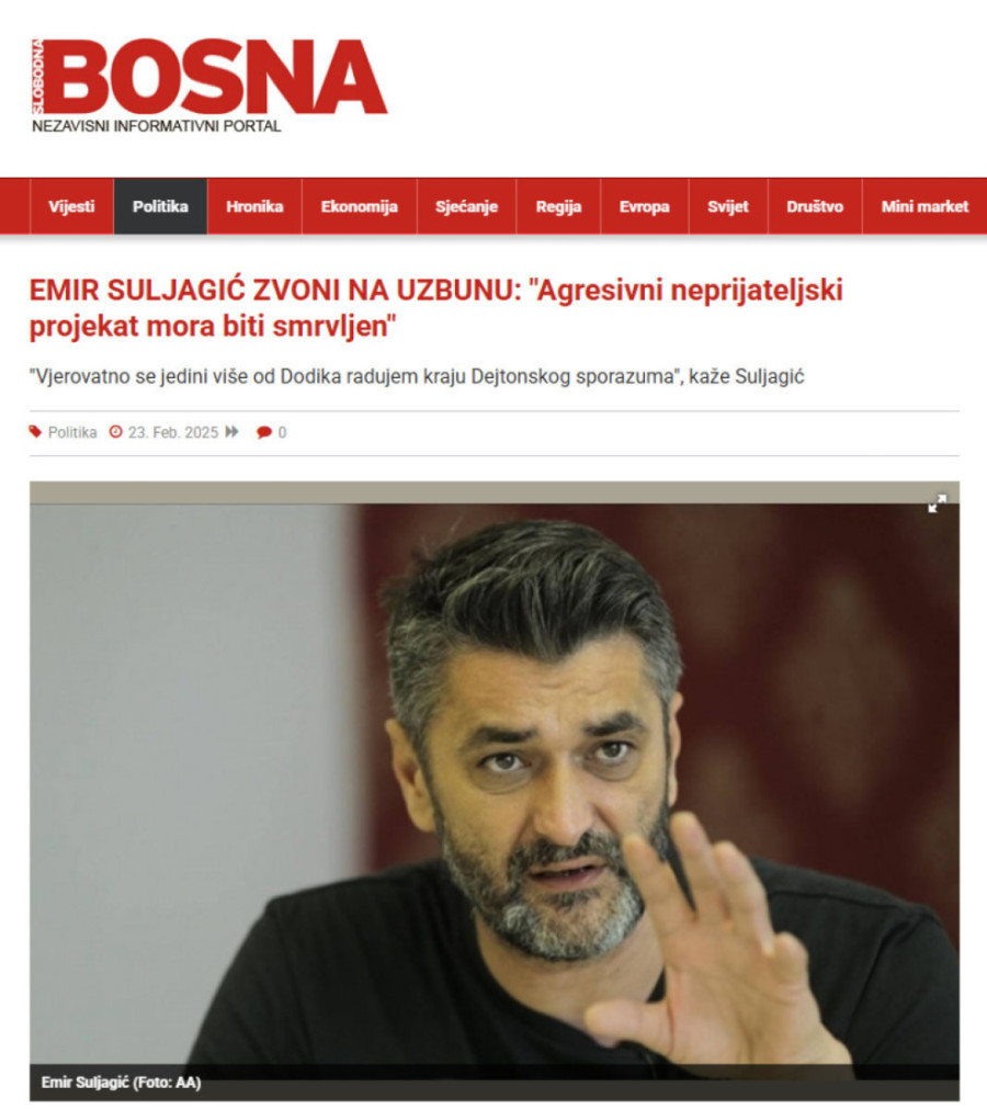 Emir Suljagić poslao jezive poruke: Srbi moraju biti smrvljeni!