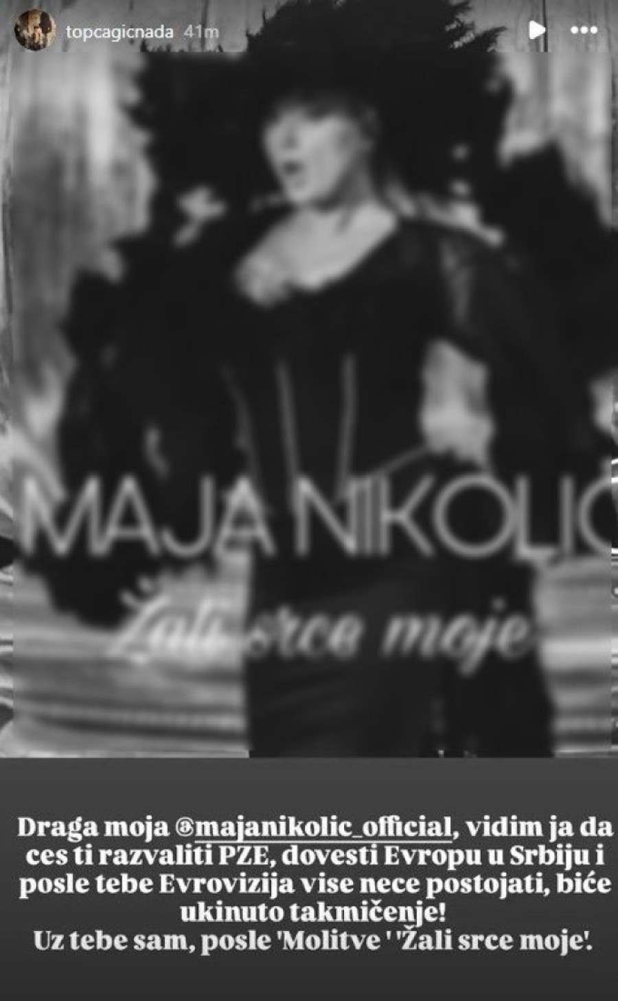 „Posle Maje će Evrovizija da se ukine!" Pevačica Nikolićevoj poslala javnu poruku, svi o njoj pričaju (FOTO)