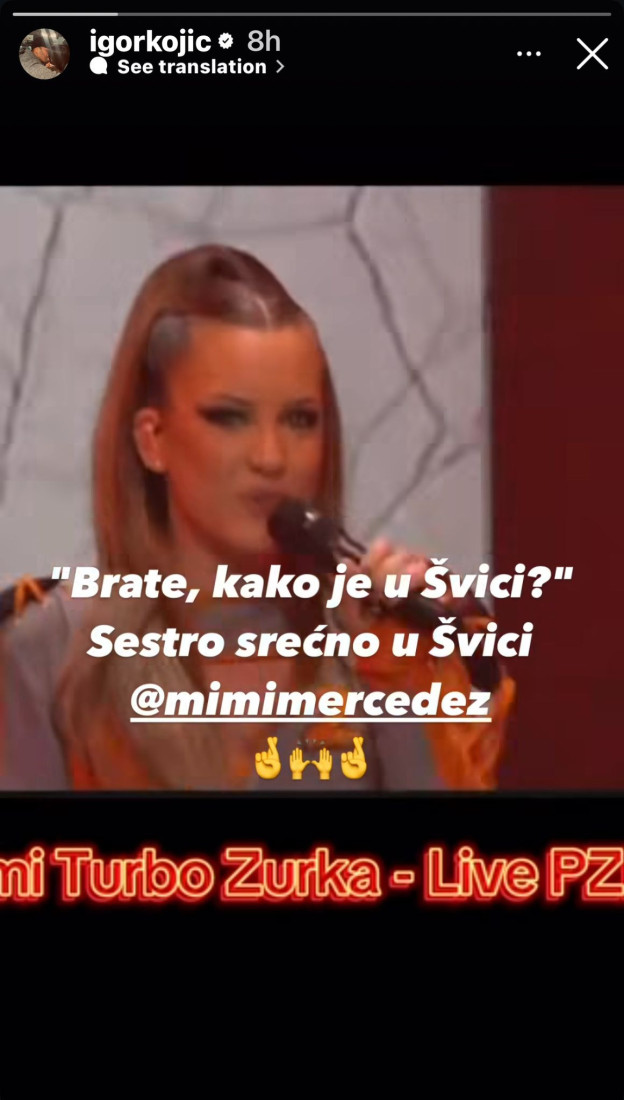 "Sestro, srećno u Švici!" Kebina ćerka ispala iz takmičenja, a Igor Kojić se sada oglasio o PZE (FOTO)