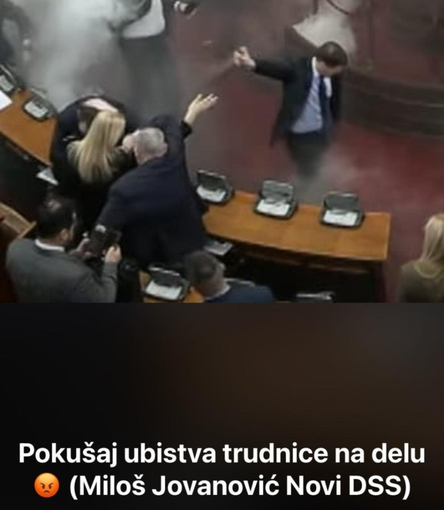 Jeziv trenutak iz Skupštine: Miloš Jovanović napao trudnu poslanicu! (FOTO)
