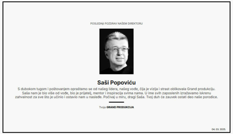 Suzana Jovanović sa decom objavila čitulju za Sašu: Bio si naše svetlo...