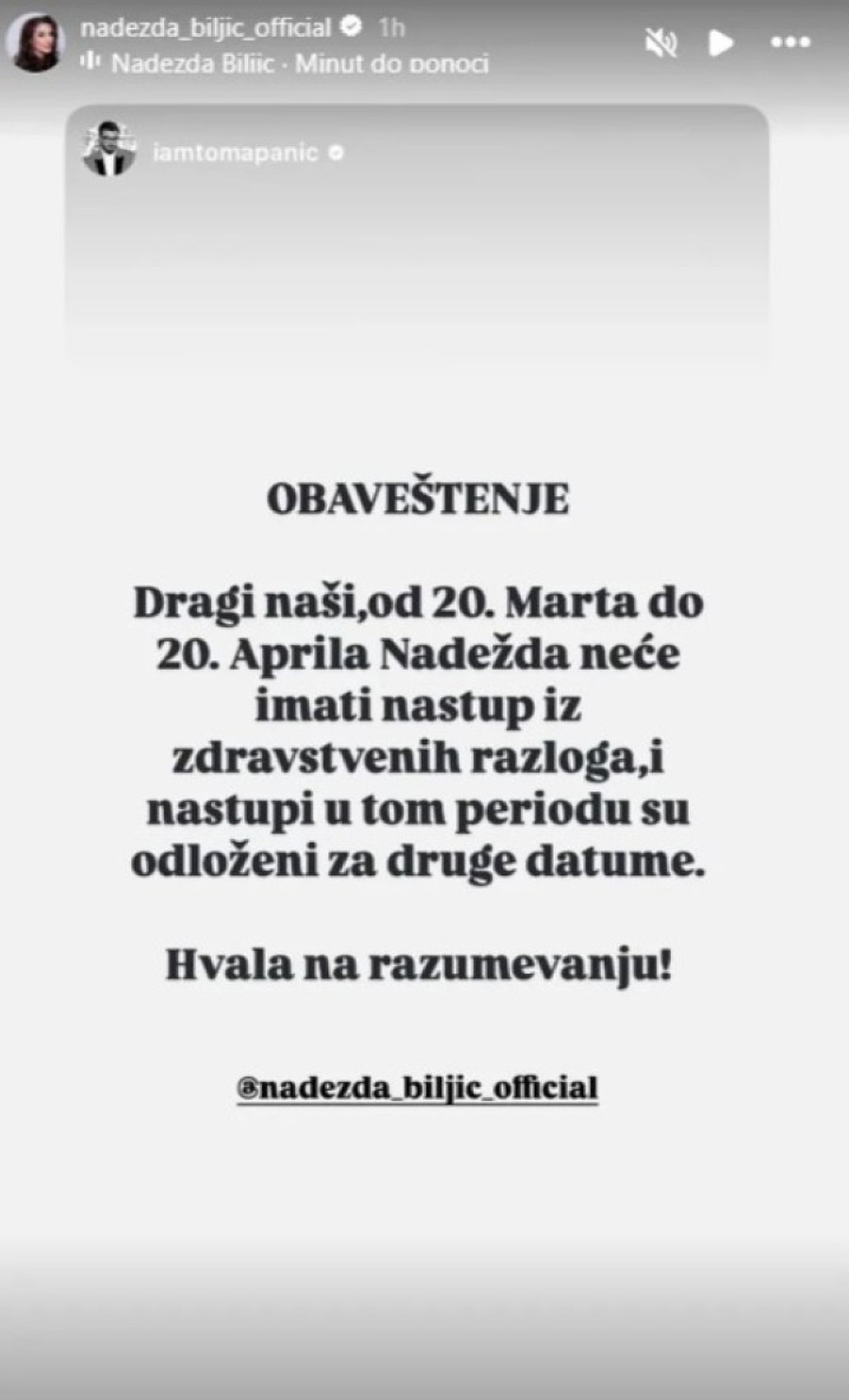 Zdravlje joj je ugroženo: Naša pevačica otkazala sve nastupe u narednih mesec dana, šok obaveštenje!