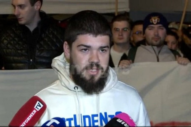 Student Dalibor Trifunović: "Biću sa njima i borićemo se zajedno za Srbiju, znanje i učenje!"