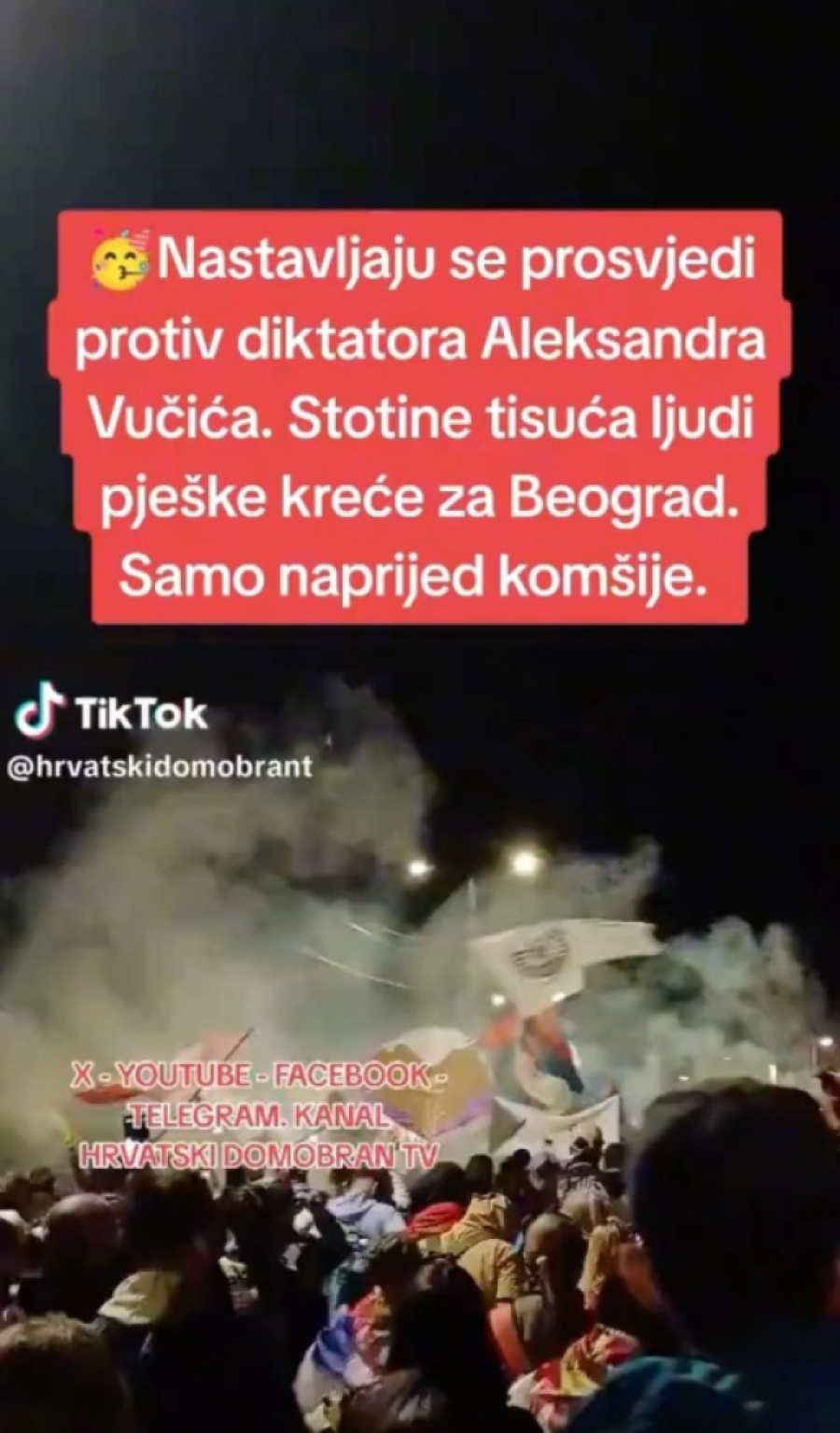 Hrvatski domobrani podržali blokadere u Srbiji (FOTO)