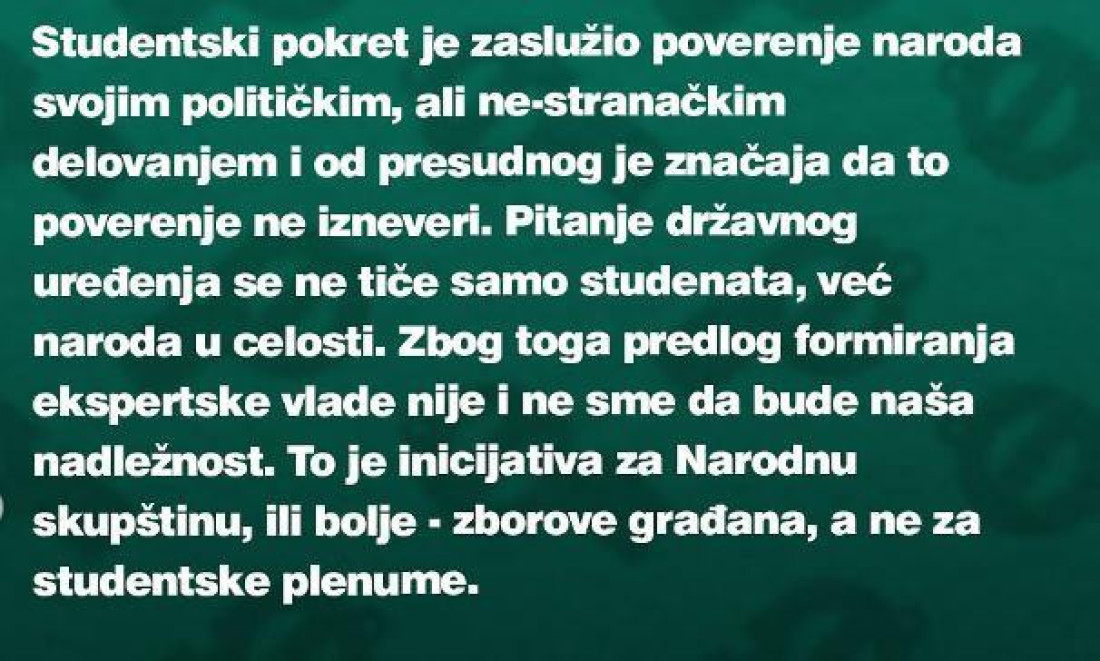 Studenti se ogradili od opozicije i ProGlasa! Oglasili se sa FDU: Interesne grupe vrše pritisak na nas i zagovaraju ekspertsku vladu