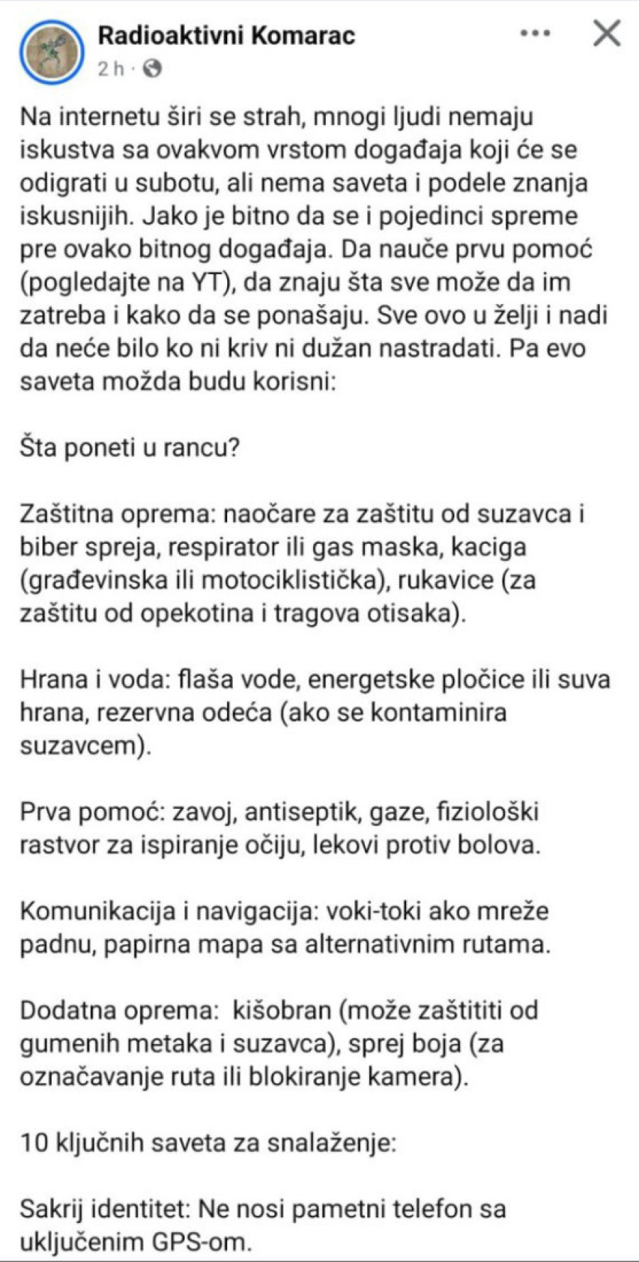 Blokaderi se spremaju za rat! Ponesite maske, voki-tokije... (FOTO)