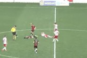 Užasan sudar glavama na duelu Dubočice i Slobode! Igrači u panici pomagali i zvali ambulantna kola! (VIDEO)