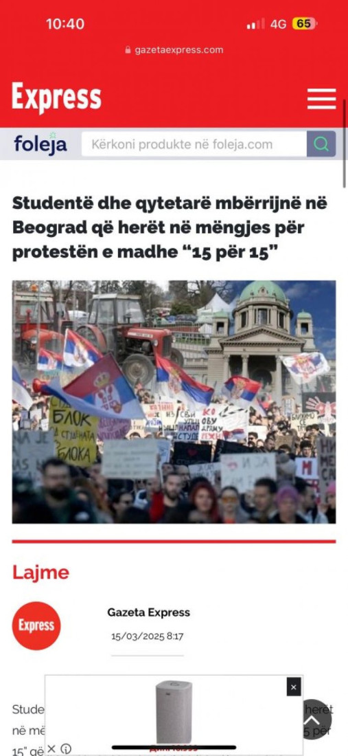 Kurtiju valja srspka zastava kada se pali: Dušmani svega Srpskog se nadaju haosu u Beogradu (FOTO)