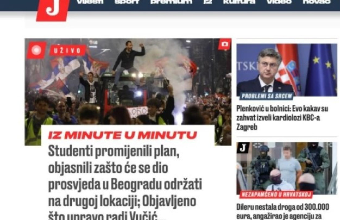 Hrvati navijaju za građanski rat u Srbiji! Važniji im protesti nego njihov premijer