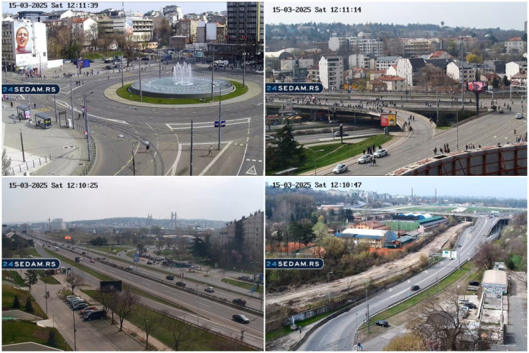 Beograd stao zbog protesta - Nijedan automobil na ključnim saobraćajnicama! (FOTO/VIDEO)