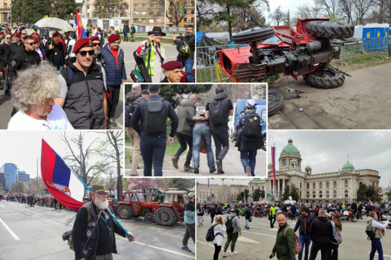 Posle noćašnjeg nasilja blokiran Beograd! Blokaderi upalili baklje, pretnja bombama kod Pošte! (FOTO/VIDEO)