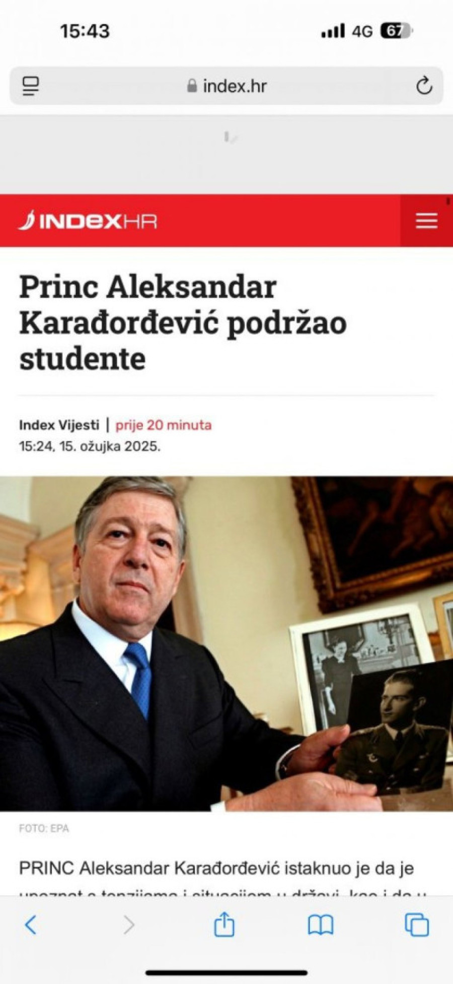 Aleksandar Karađorđević podržao studente i postao zvezda hrvatskih medija!