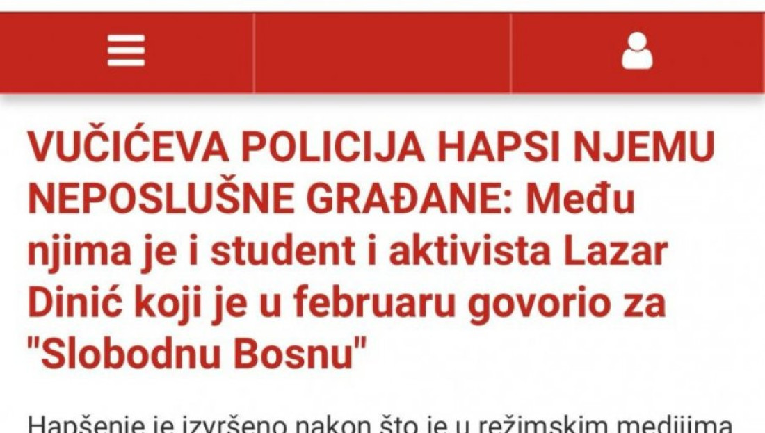 Islamistička Slobodna Bosna stala u odbranu terorista: Zašto Srbiji osporavaju pravo da hapsi studente koji su planirali državni udar?!